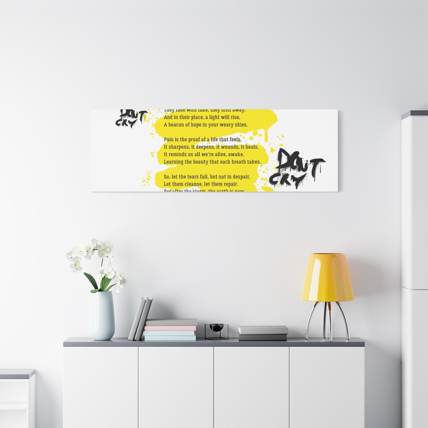 Inspirational Canvas Wall Art, Motivational Decor, Positive Quote, Home Office Wall Hanging, Unique Gift Idea, Modern Art Print