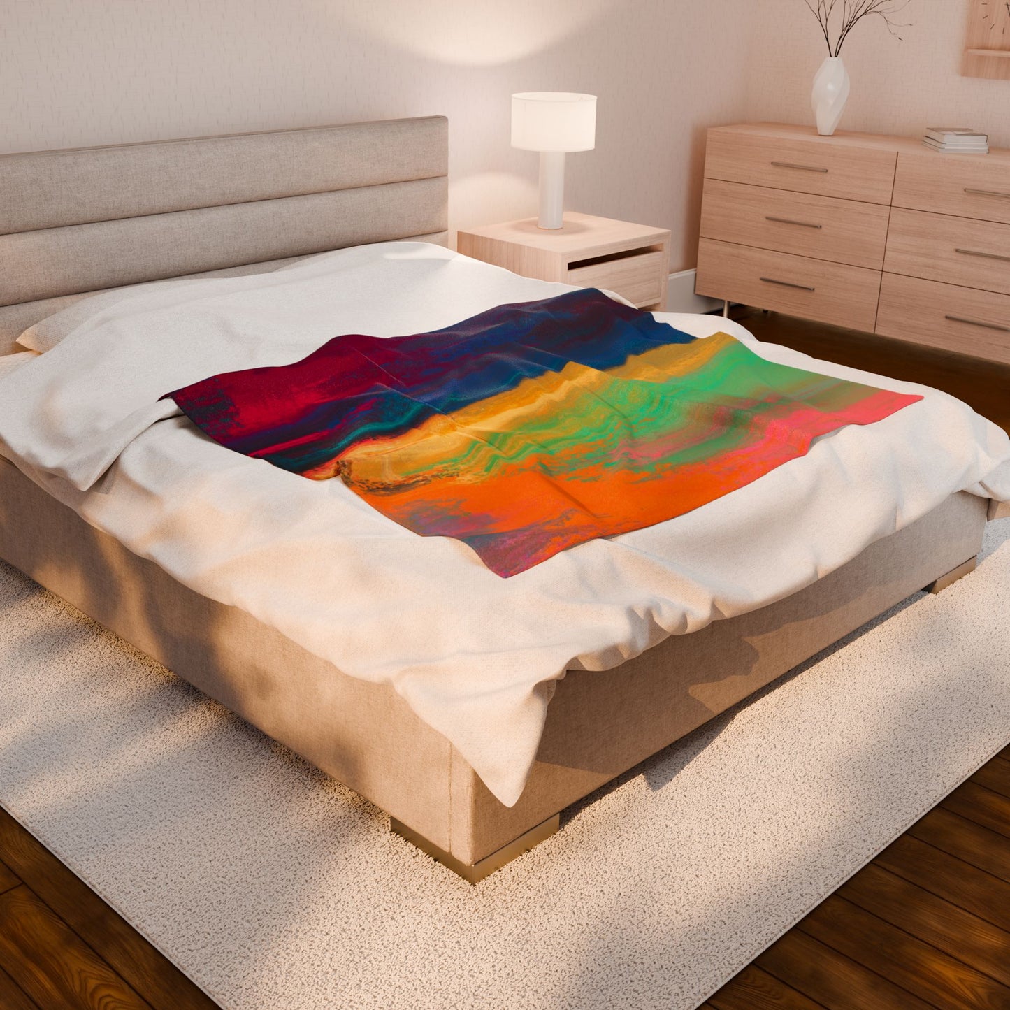Vibrant Velveteen Plush Blanket | Cozy Throw for Home Decor, Gift for Weddings, Birthdays, Housewarming, Relaxation