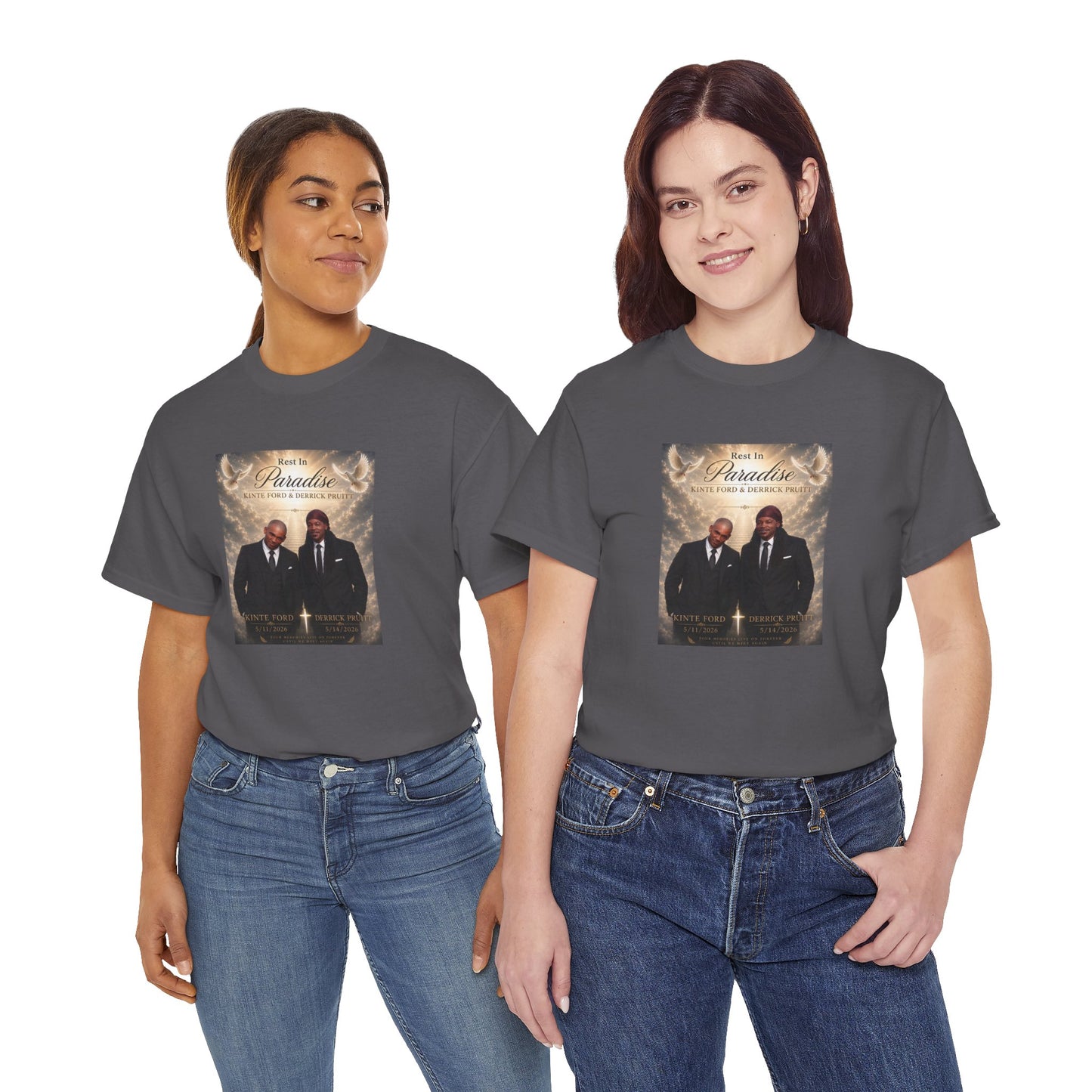 Memorial Tribute Tee — "Rest in Paradise" Funeral Remembrance Shirt