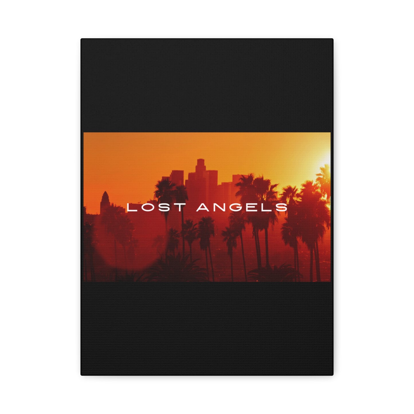 Lost Angels Wall Art Canvas | Sunset Cityscape Print, Home Decor, Gift for Art Lovers, Modern Living Room, California Vibe