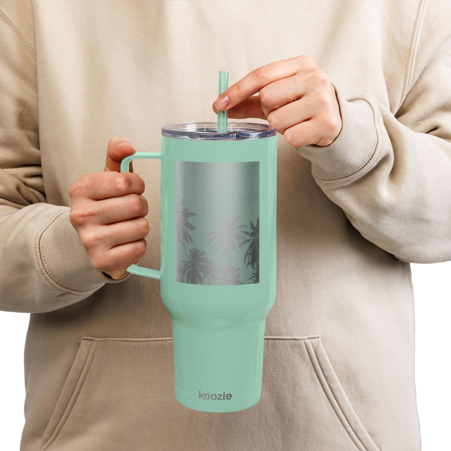 Personalized 40oz Insulated Tumbler with Lid, Engraved Drinkware for Travel, Beach Days, Gifts, Summer Fun, Eco-Friendly Hydration