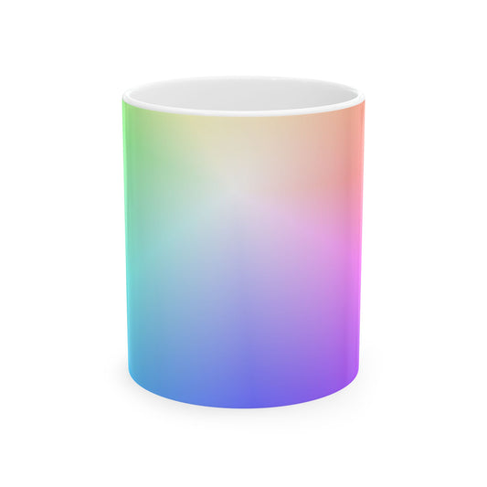 Colorful Gradient Ceramic Mug, Vibrant Coffee Cup, Rainbow Drinkware, Unique Gift for Coffee Lovers, Artistic Kitchen Decor