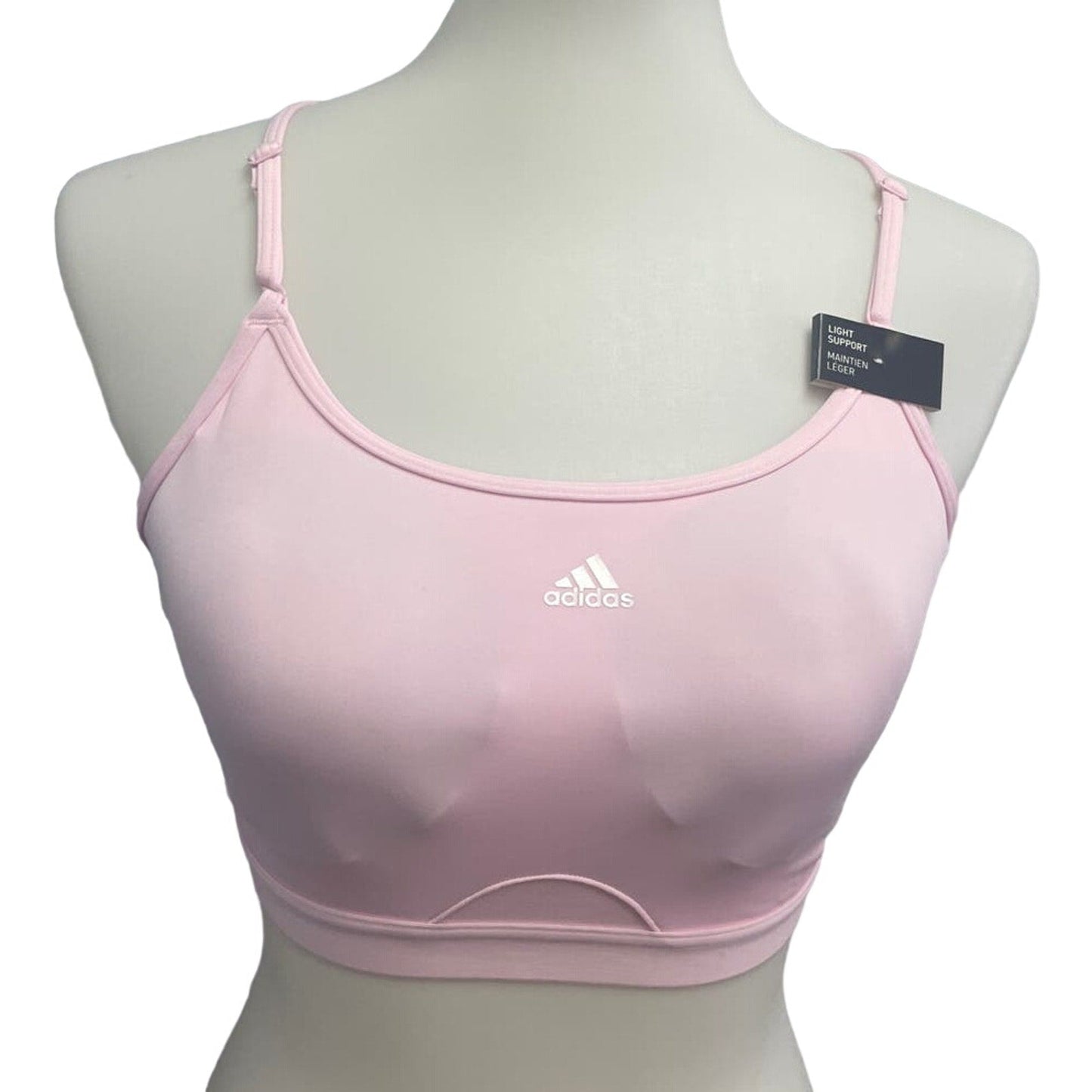 New Adidas Small 36AC Pink Light Support Removeable Pads Training Sports Bra
