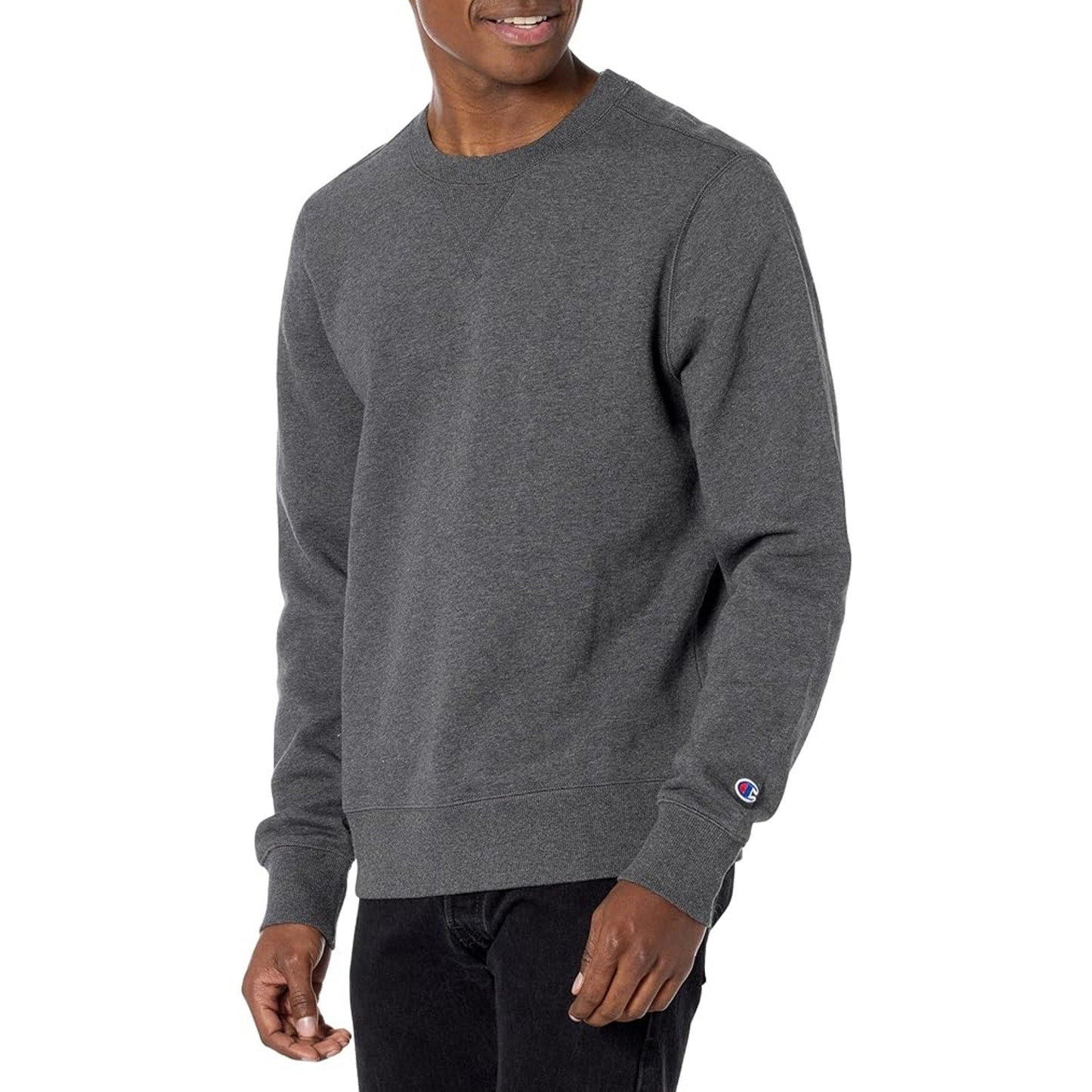 New Champion Unisex Medium Gray Pullover Sweatshirt w Bonus Plaid Flannel Hoodie