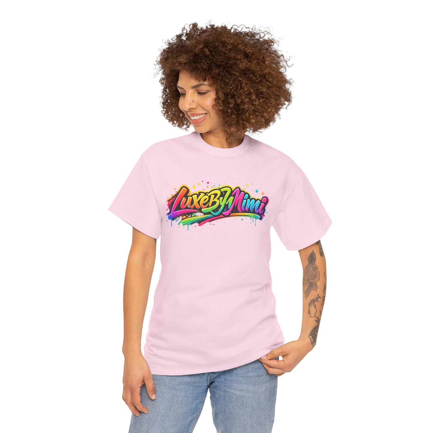 Graffiti Logo T-Shirt — 'Luxe By Mimi' Brand Colorful Streetwear Tee