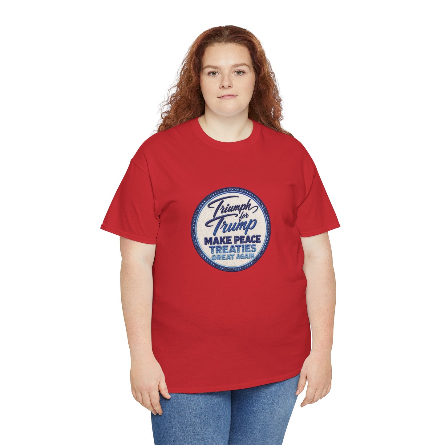 "Make Peace Treaties Great Again" Embroidery Badge Pattern T-Shirt - MADE TO ORDER ✨ CUSTOMIZABLE WITHIN REASON
