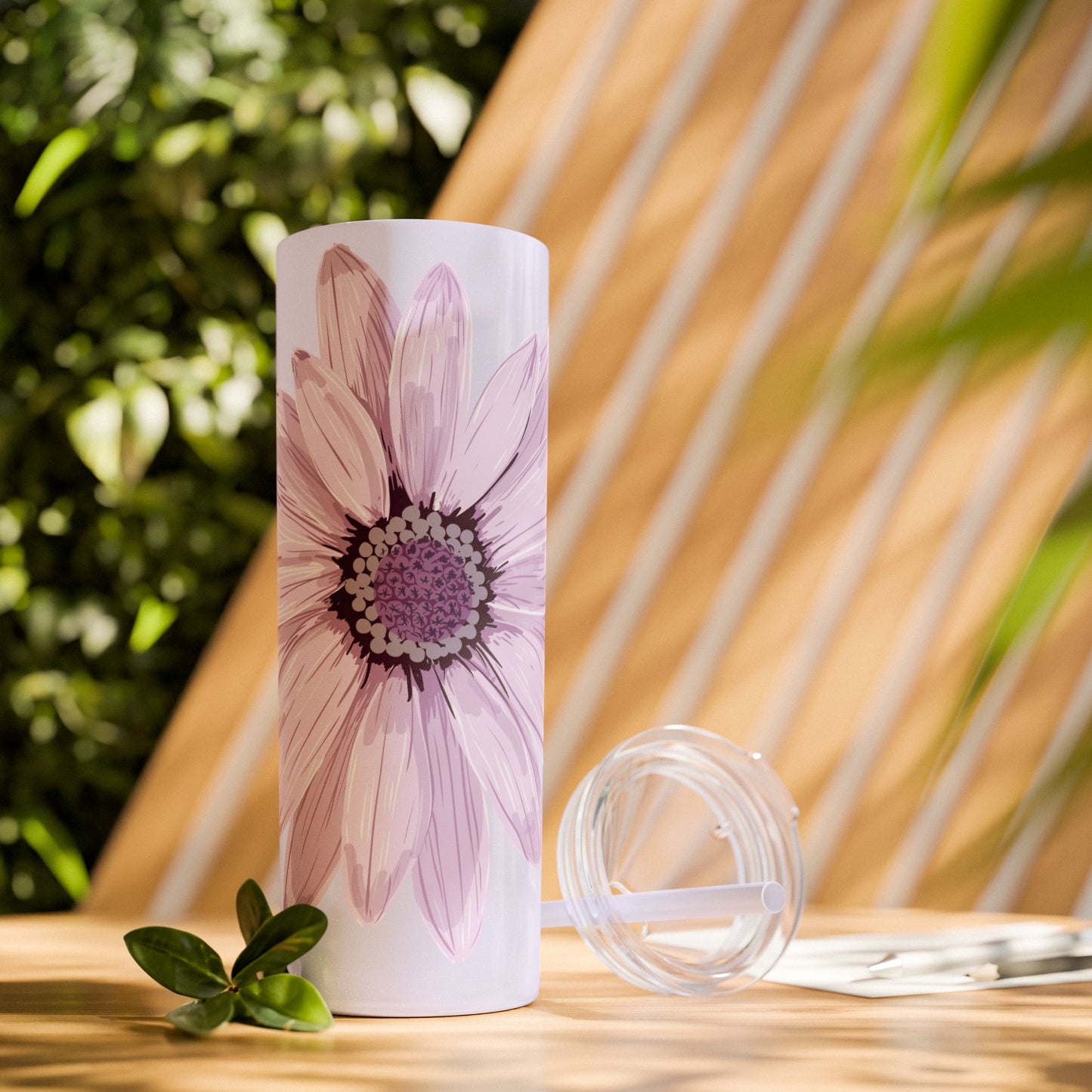 Floral Skinny Tumbler, 20oz - Stylish Drinkware for Home, Office, Gifts, Party Favors, Spring Decor