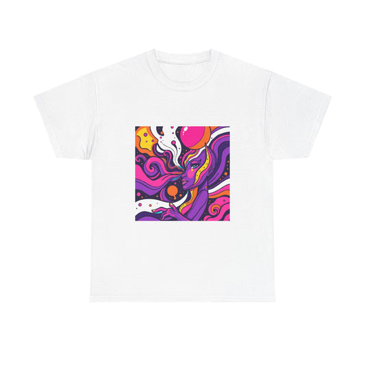 Vibrant Psychedelic Art Tee, Bohemian Graphic T-Shirt, Unisex Cotton Tee, Fashionable Casual Wear, Perfect Gift for Art Lovers