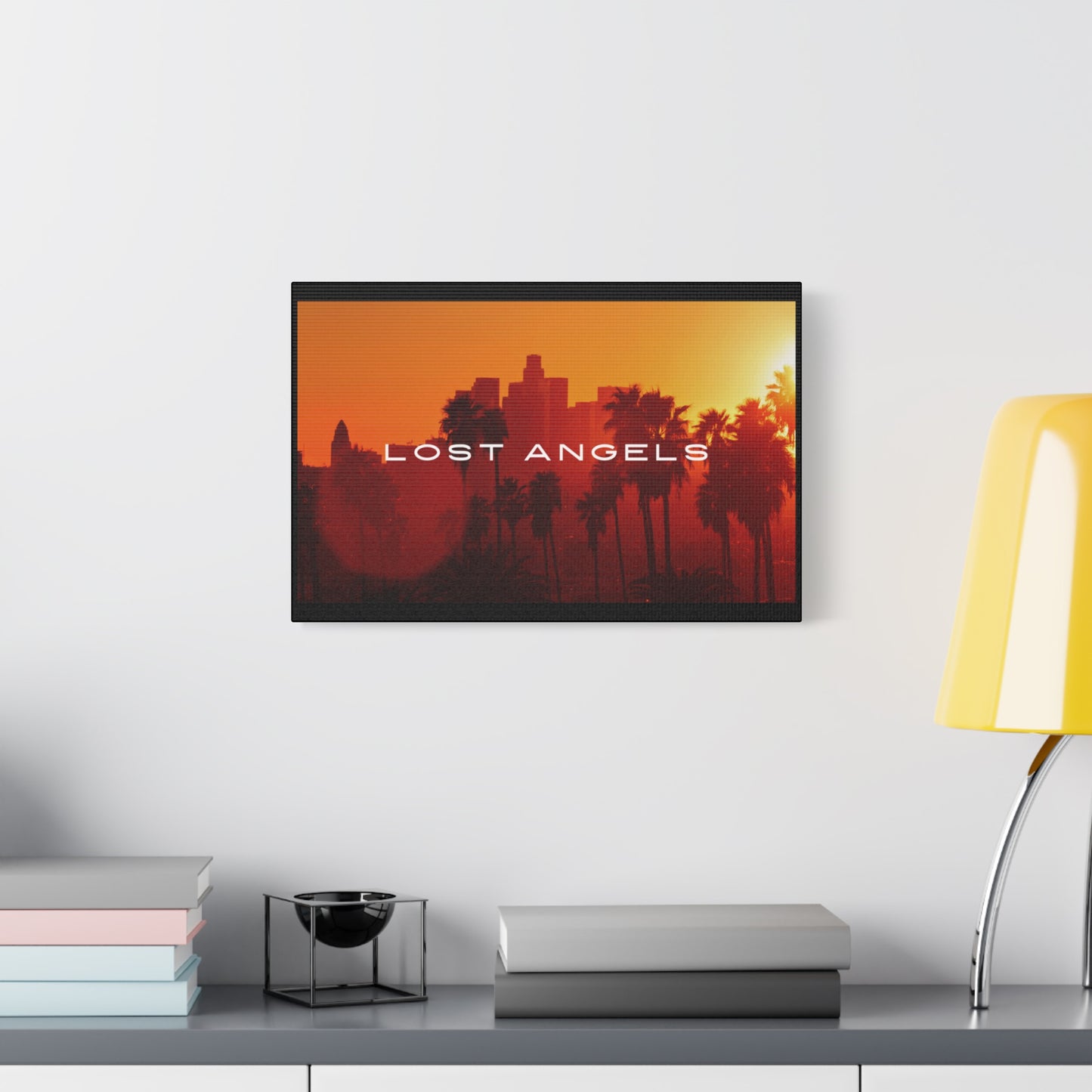 Lost Angels Wall Art Canvas | Sunset Cityscape Print, Home Decor, Gift for Art Lovers, Modern Living Room, California Vibe