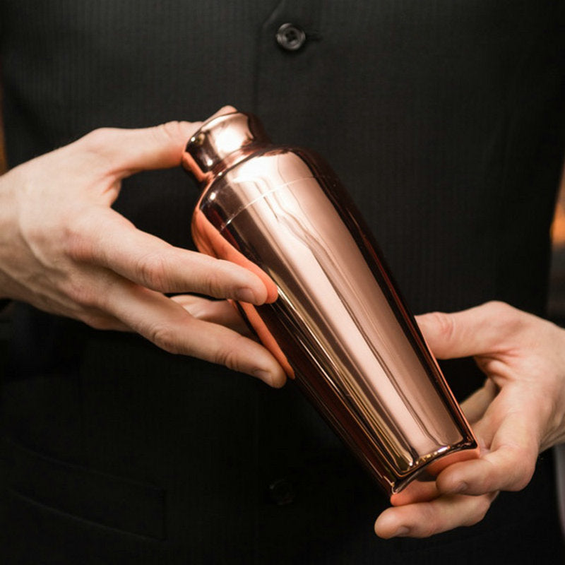 304 Stainless Steel French Two-Section Wine Shaker Shaker Shaker Bar Cocktail Glass Mixing Tool 550ml