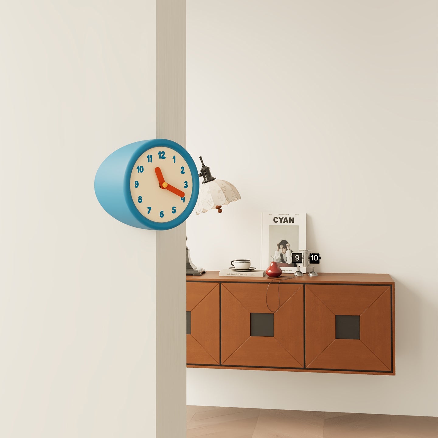 Blue Corner Clock-1