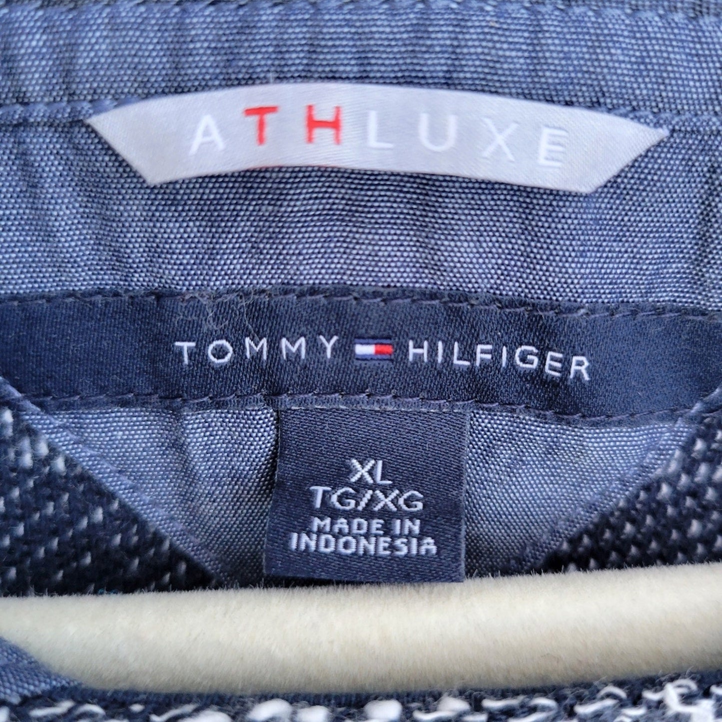 Athluxe Tommy Hilfiger Mens XL Long Sleeve Layered Look Knit Sweater Shirt
