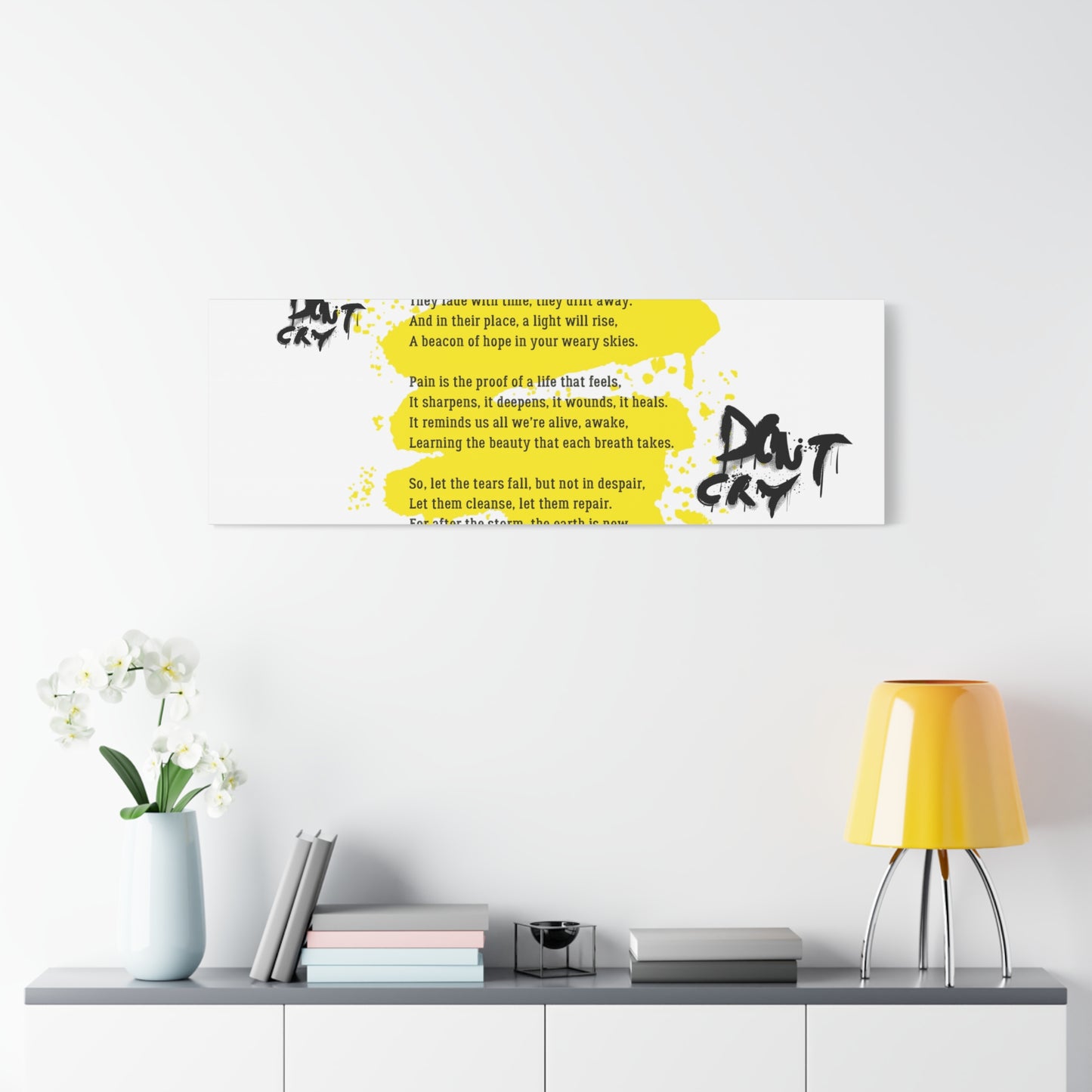 Inspirational Canvas Wall Art, Motivational Decor, Positive Quote, Home Office Wall Hanging, Unique Gift Idea, Modern Art Print