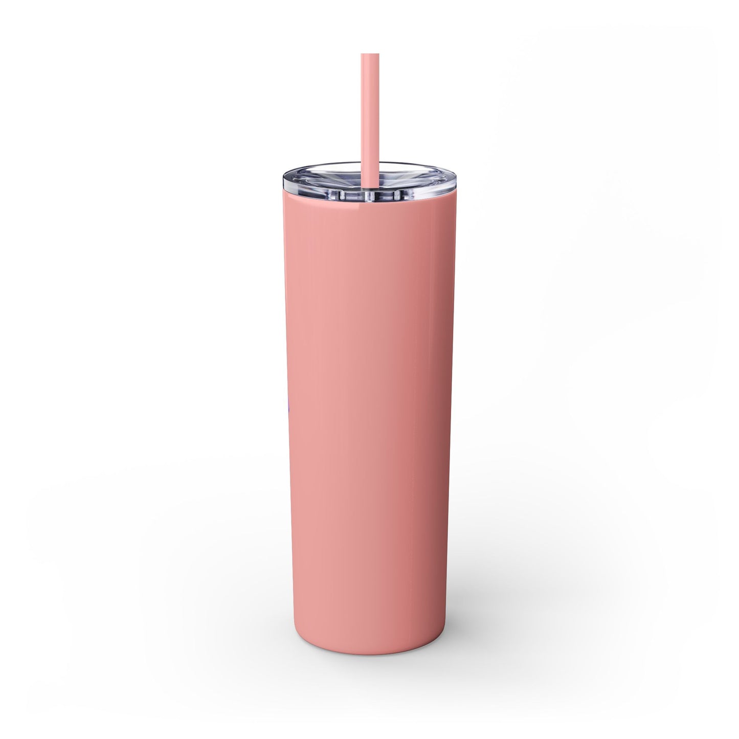 Butterfly Design Skinny Tumbler with Straw - 20oz Travel Mug
