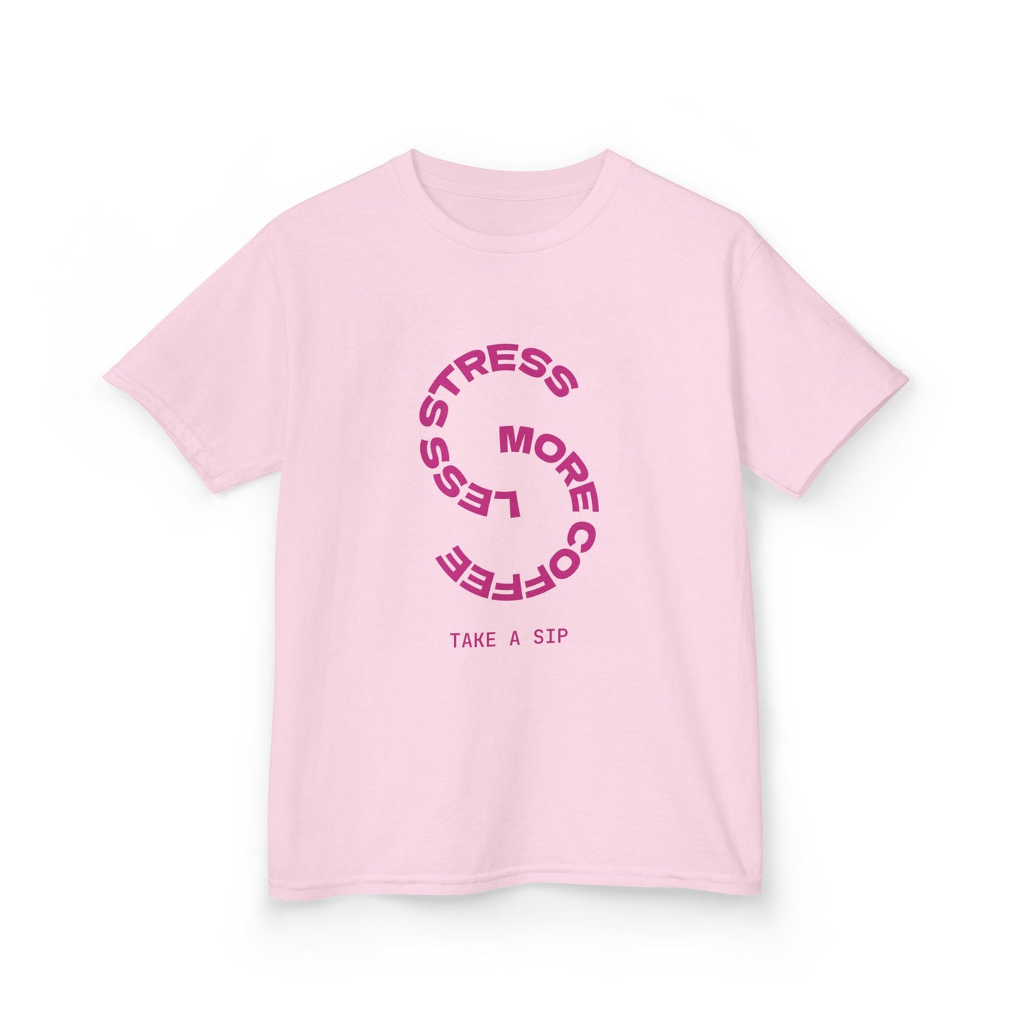 Kids' Coffee Vibes Tee - 'Less Stress, More Coffee'