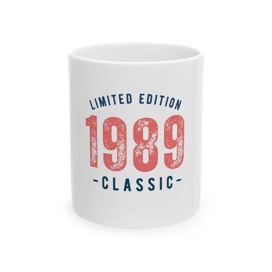 Limited Edition 1989 Classic Ceramic Mug - Perfect Gift for Coffee Lovers, Retro Vibe, Birthday, Keepsake, Home Decor