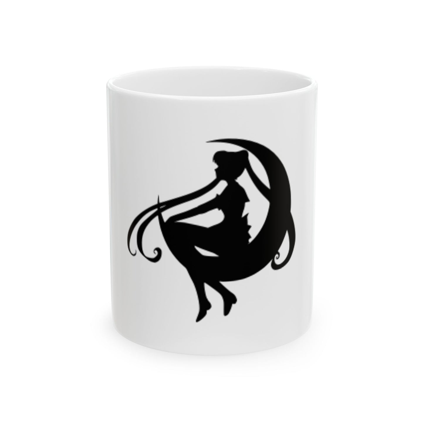 Elegant Fairy Silhouette Ceramic Mug | Enchanting Anime Coffee Cup, Magical Gift, Fantasy Lover, Home Decor, Birthday Present