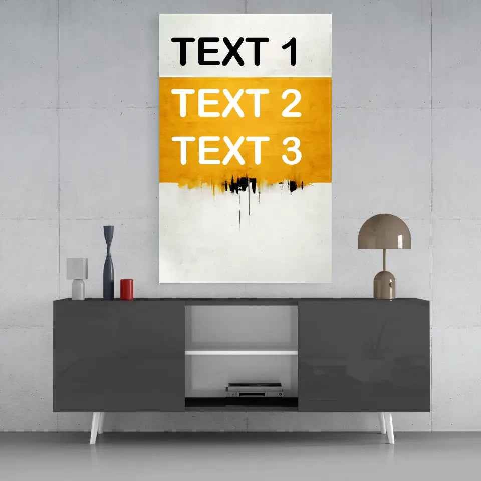Personalized Slogan Glass Wall Art