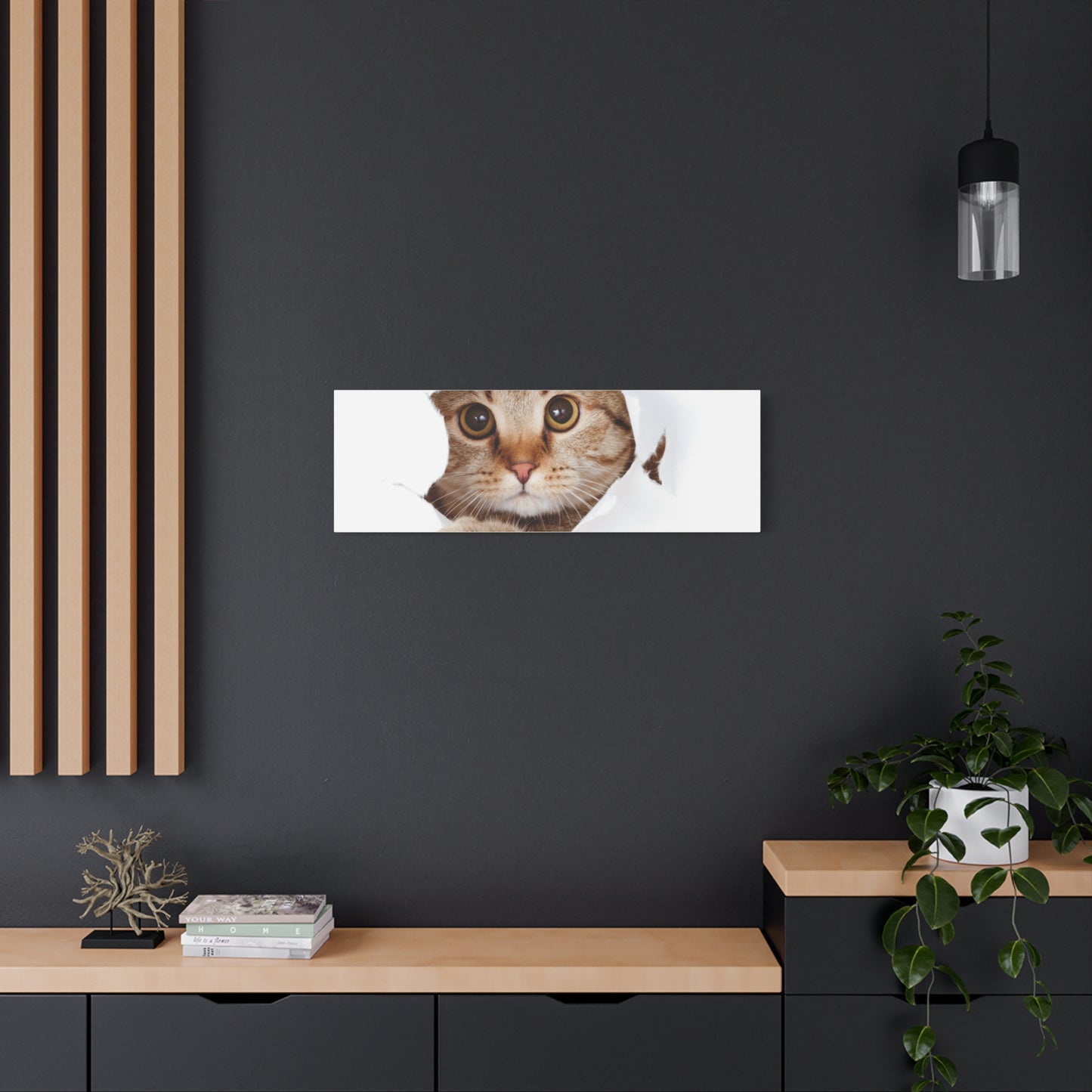 Whimsical Cat Canvas Art, Playful Decor for Cat Lovers, Home Wall Art, Pet-Themed Gift, Cute Cat Wall Art, Cat Lover's Decoration