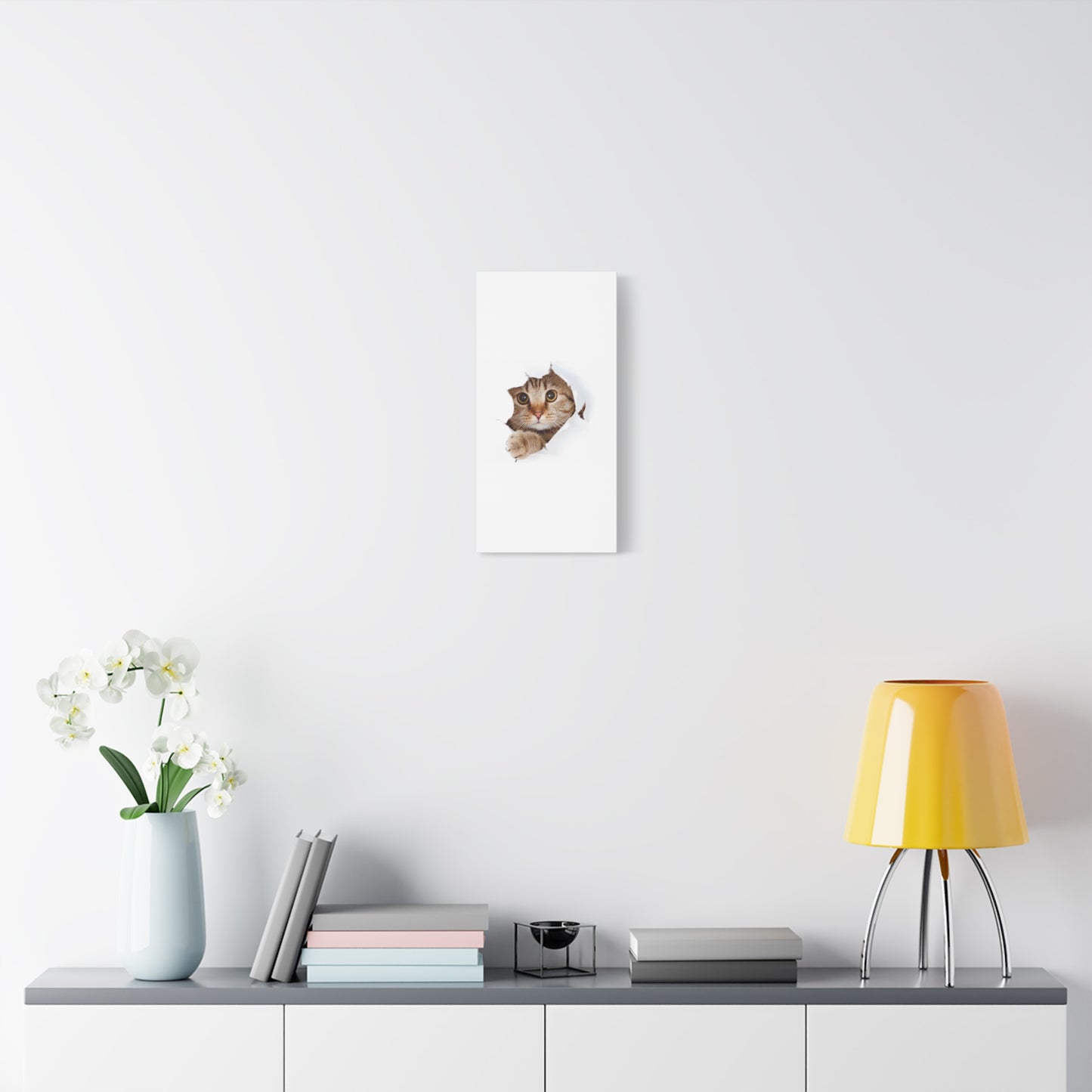 Whimsical Cat Canvas Art, Playful Decor for Cat Lovers, Home Wall Art, Pet-Themed Gift, Cute Cat Wall Art, Cat Lover's Decoration