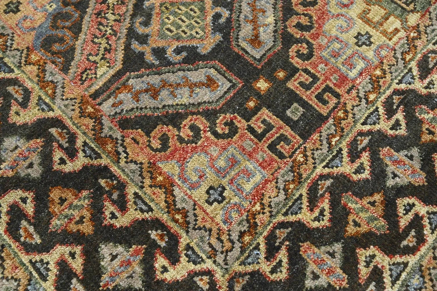 LoomBloom 5' 6'' x8' 8'' Gold Hand Knotted Transitional Oushak Wool Oriental Area Rug-3