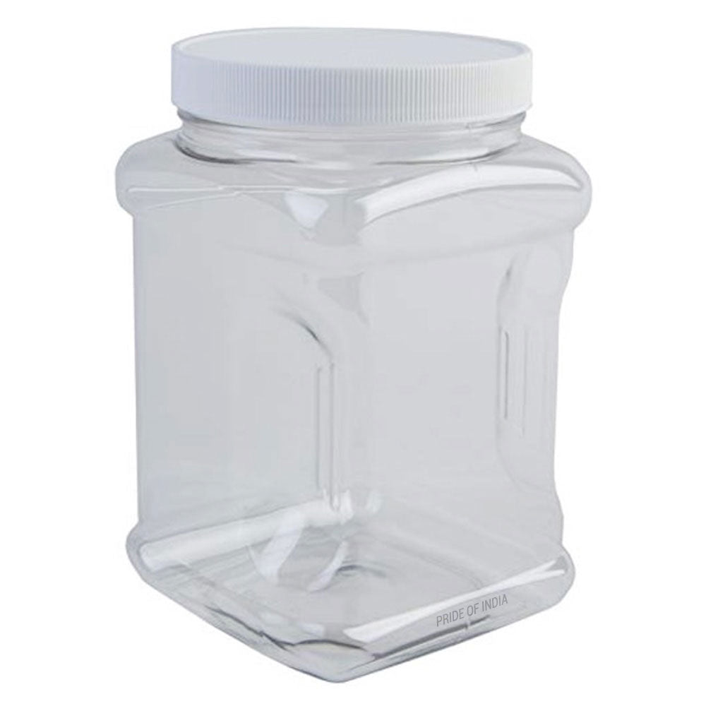 Clear PET Plastic Grip Dry/Liquid Food Storage Jars w/ Caps (Food Grade - BPA Free)-10
