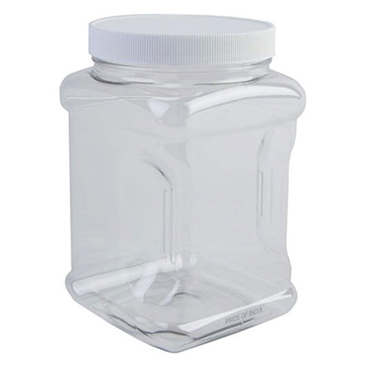 Clear PET Plastic Grip Dry/Liquid Food Storage Jars w/ Caps (Food Grade - BPA Free)-10