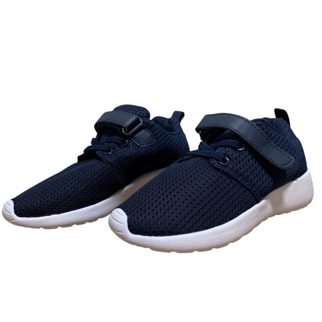 Runside Little Boys Size 12 Navy Sneakers Lace Up Hook Loop Fastener Shoes