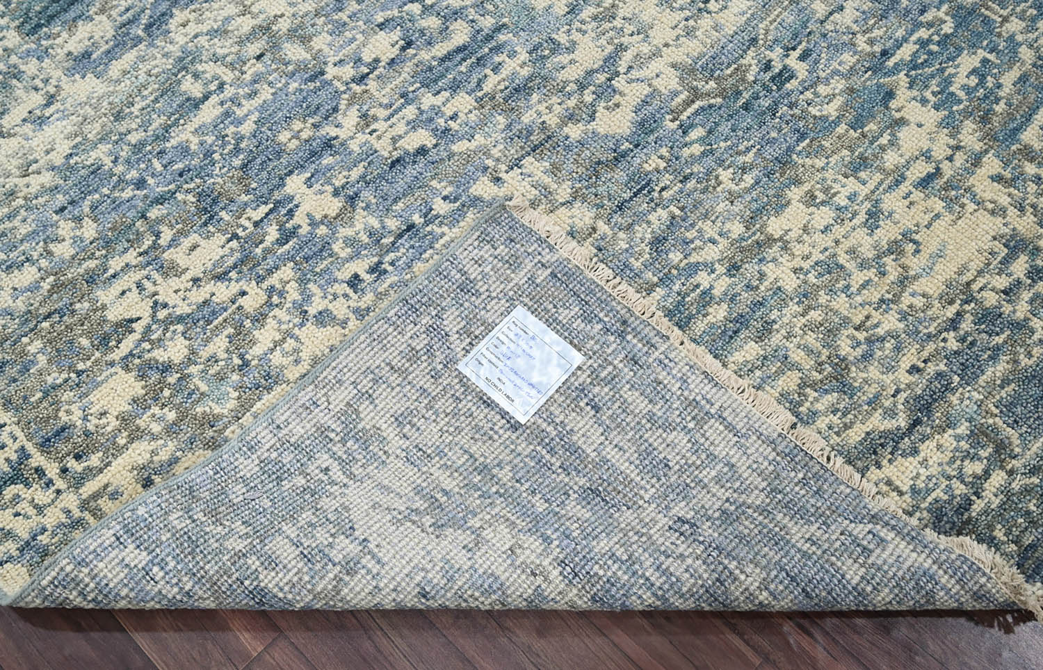 Multi Size Beige, Blue Hand Knotted 100% Wool Turkish Oushak Transitional Oriental Area Rug-2