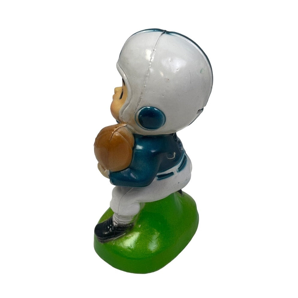 Vintage 1980s Plastic Football Player Boy #3 Jersey Coin Bank Made In Hong Kong