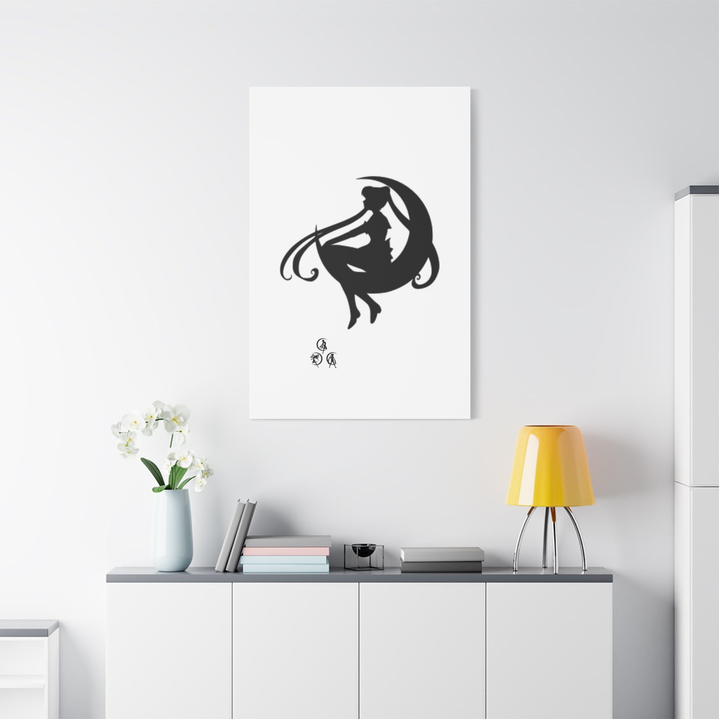 Moonlit Goddess Canvas Art, Modern Wall Decor, Fantasy Home Decor, Boho Aesthetic, Gift for Art Lovers