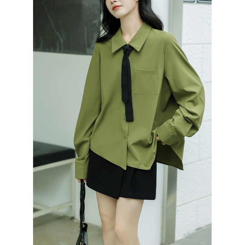 Long Sleeve Shirt for Women with Design Sense, Gift Tie Included