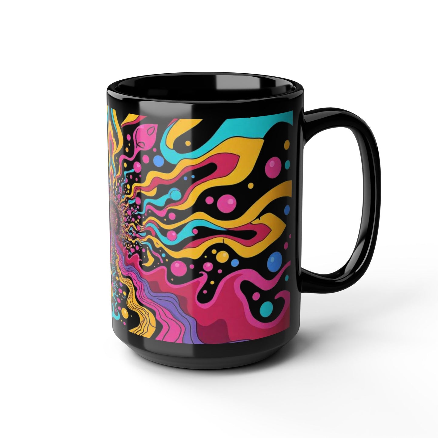 Psychedelic Coffee Mug, Colorful Mug for Coffee Lovers, Boho Gift, Unique Tea Cup, Artistic Drinkware