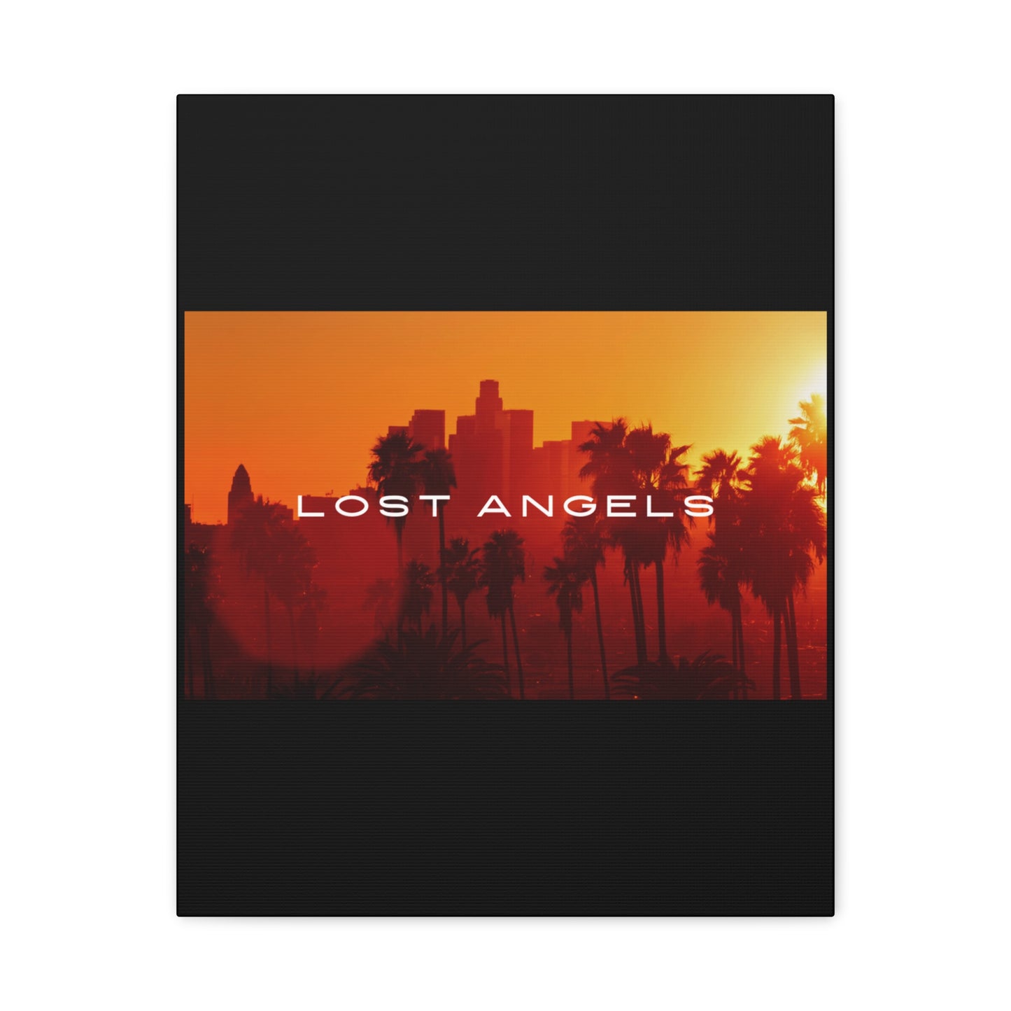 Lost Angels Wall Art Canvas | Sunset Cityscape Print, Home Decor, Gift for Art Lovers, Modern Living Room, California Vibe