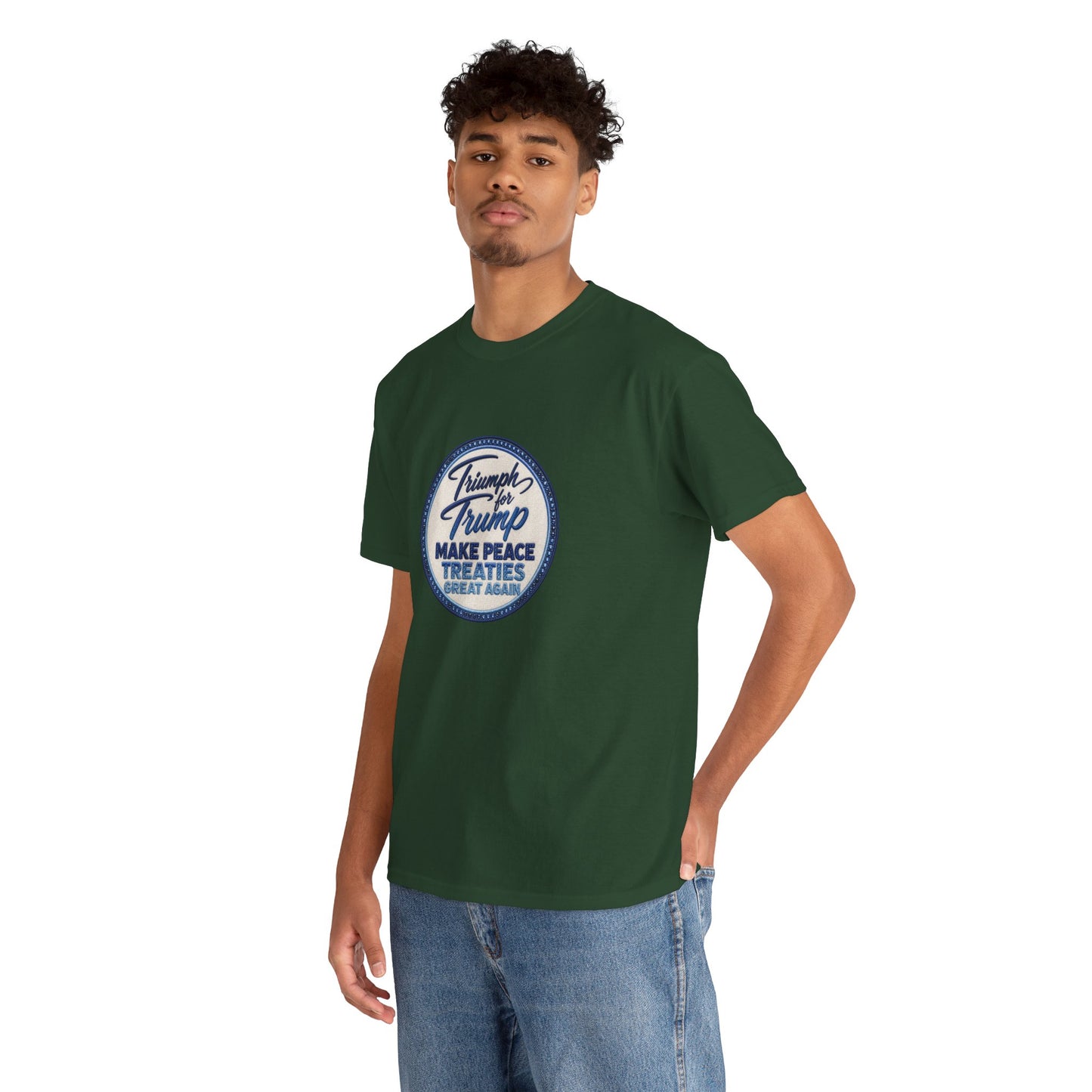 "Make Peace Treaties Great Again" Embroidery Badge Pattern T-Shirt - MADE TO ORDER ✨ CUSTOMIZABLE WITHIN REASON