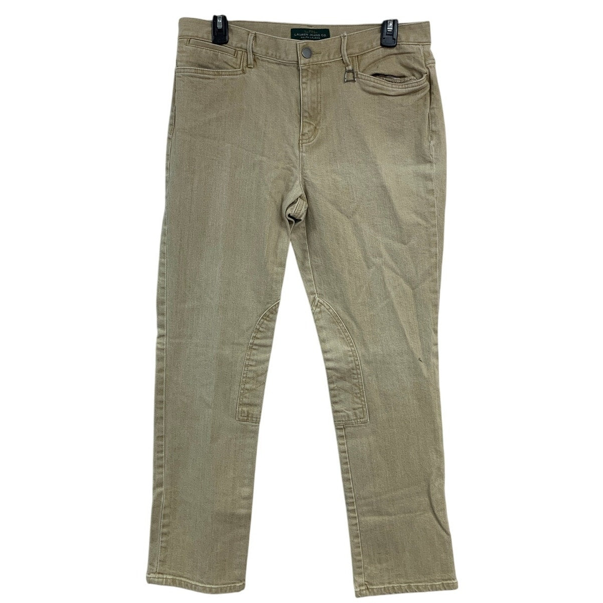 LRL Lauren Jeans Co Womens Size 10 Tan Cotton Blend Straight Leg Denim Jeans