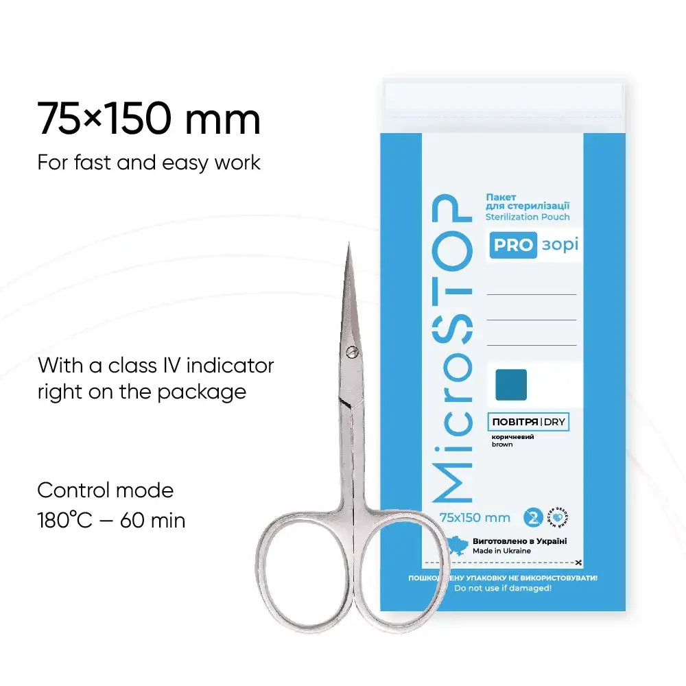 MicroStop PROzori Sterilization Pouches Class 4 Indicator- 75x150 mm (100 Pcs)-0