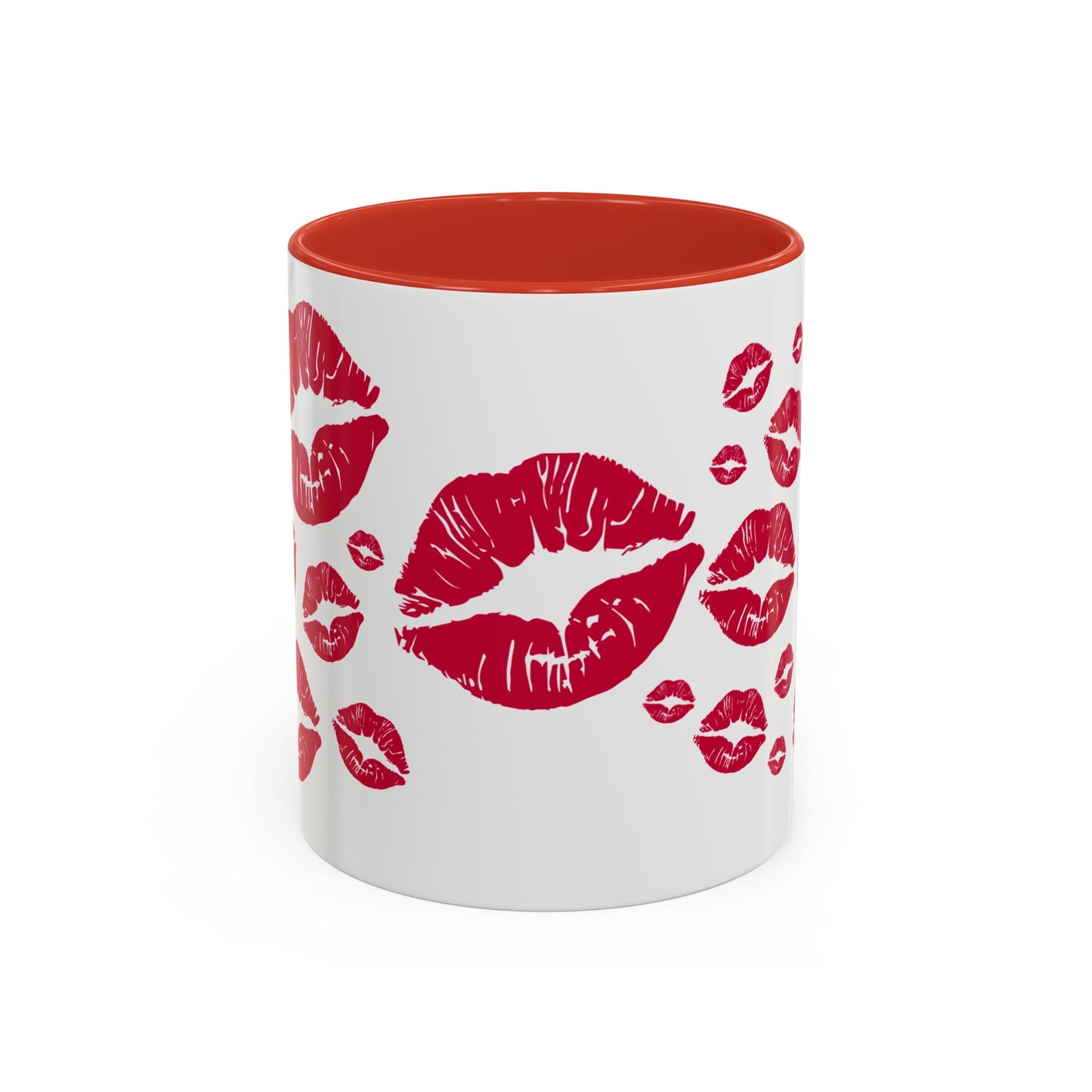 Kiss Mark Accent Coffee Mug - Romantic Gift, Valentine's Day Mug, Cute Coffee Cup, Fun Kitchen Decor, Stylish Drinkware