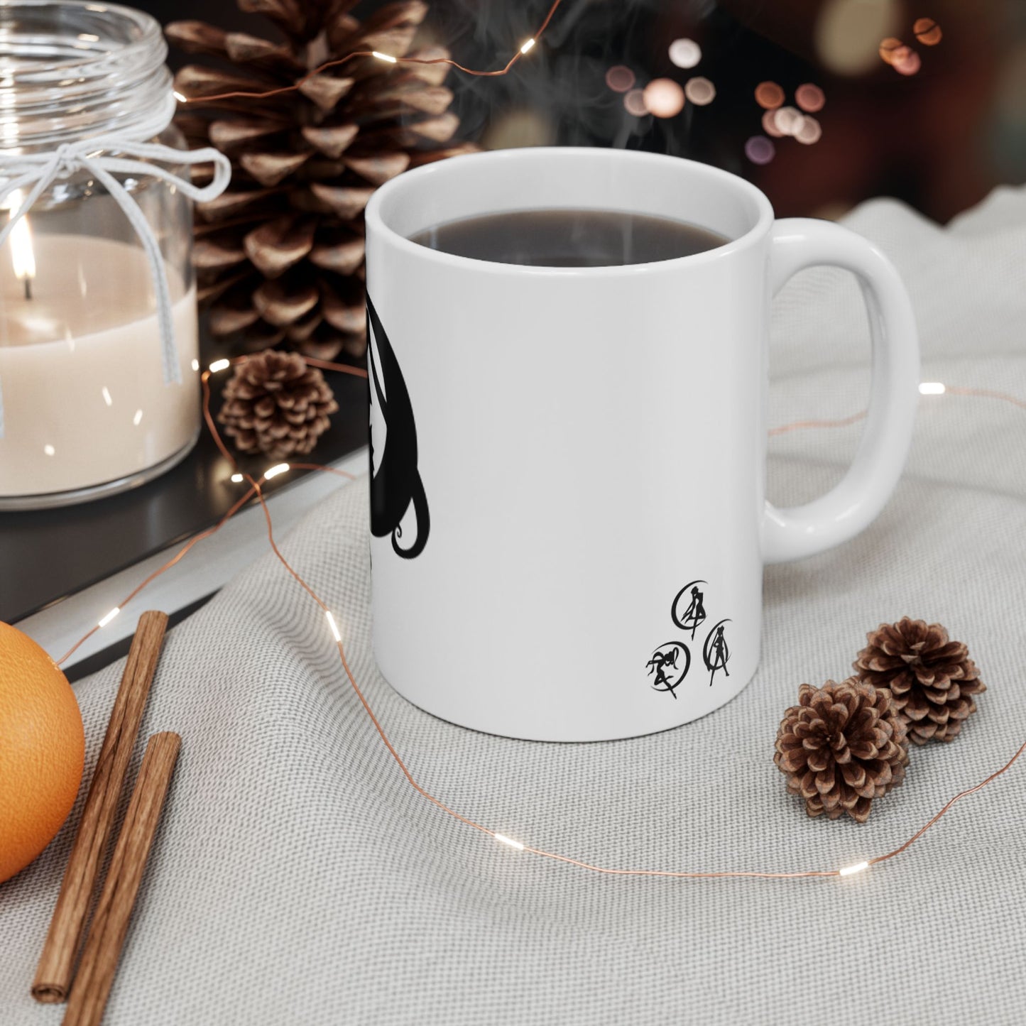 Elegant Fairy Silhouette Ceramic Mug | Enchanting Anime Coffee Cup, Magical Gift, Fantasy Lover, Home Decor, Birthday Present