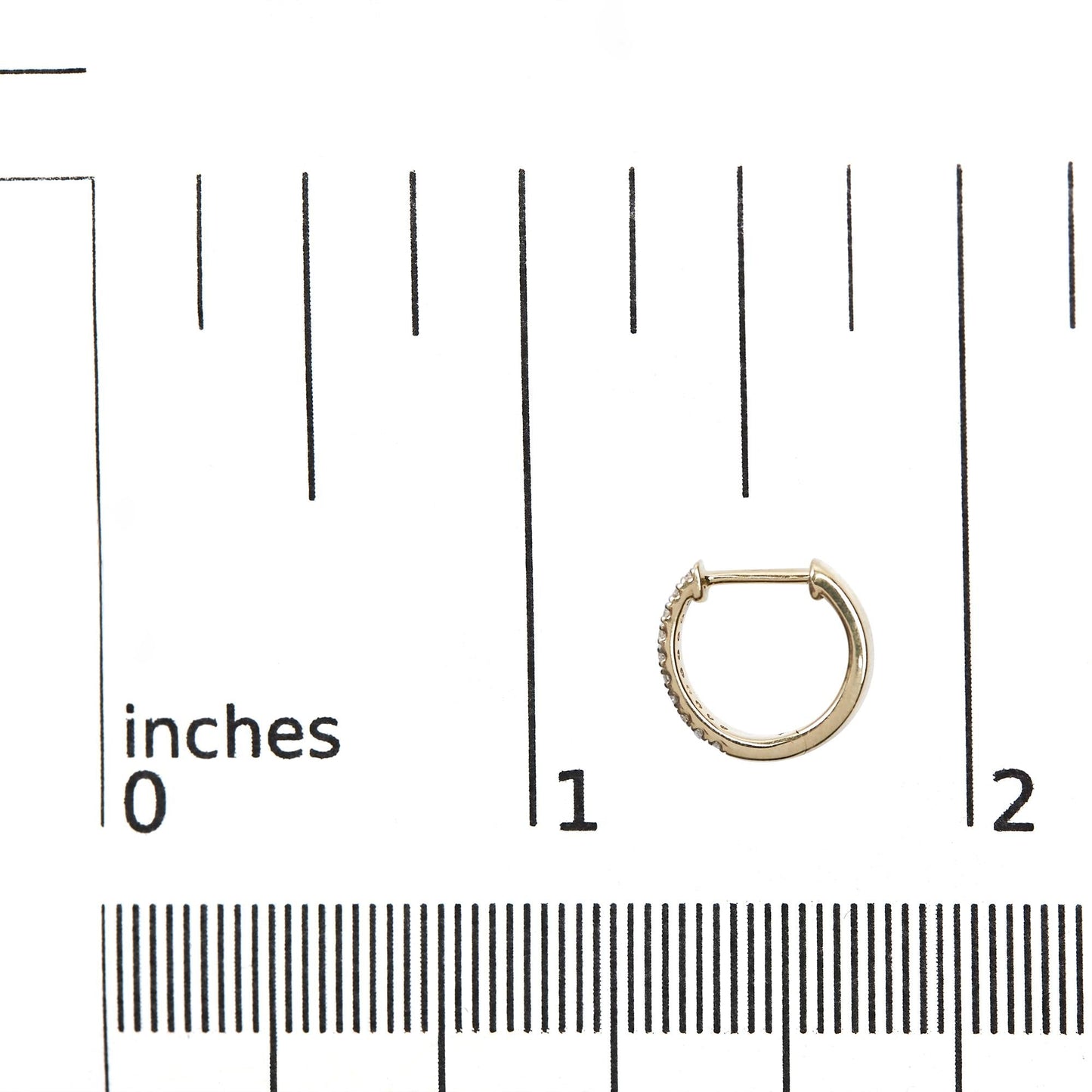 10K Yellow Gold 1/10 Cttw Diamond and Rope Twist Huggy Hoop Earrings (H-I Color, I1-I2 Clarity)-4