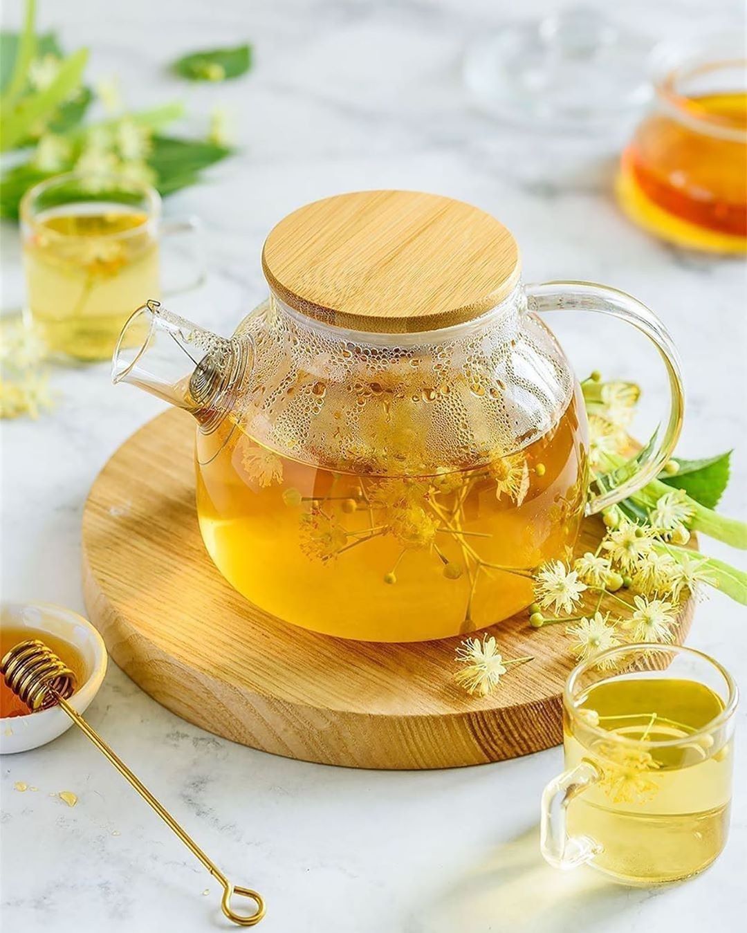 Thermo Glass Teapot 32 Fl Oz | High temperature and shock resistant-3
