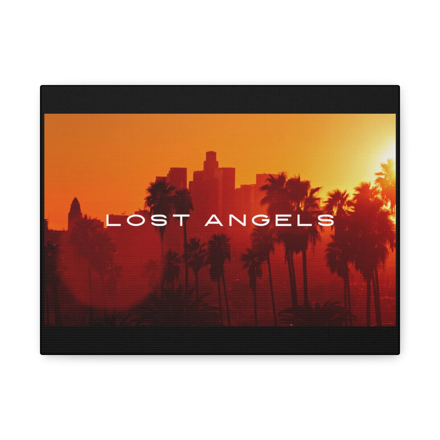 Lost Angels Wall Art Canvas | Sunset Cityscape Print, Home Decor, Gift for Art Lovers, Modern Living Room, California Vibe