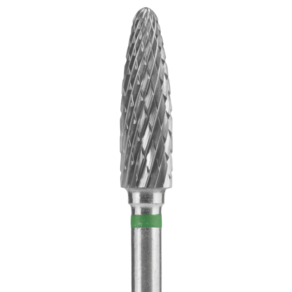 CARBIDE NAIL DRILL BIT, "CORN", GREEN, HEAD DIAMETER 4/14MM (FT90G040/14) (#207)-STALEKS™-1