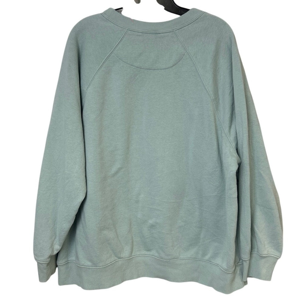 Upcycled Hand Printed Womens Large Pray For It Over It Through It Sweatshirt