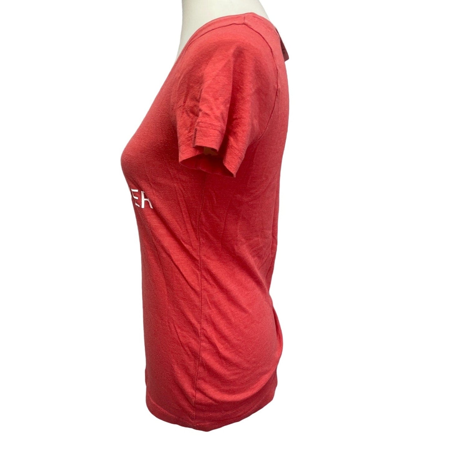Hand Printed Upcycled Womens Small Saving the Planet is My Superpower Tee Shirt