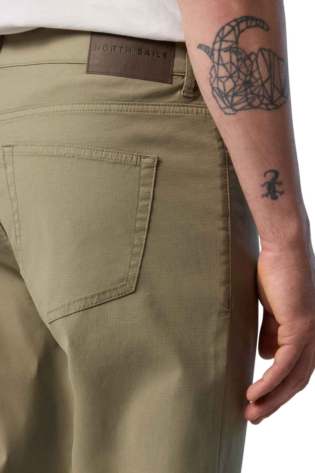 NORTH SAILS - Men's five-pockets trousers in dobby stretch cotton - Size 42-2