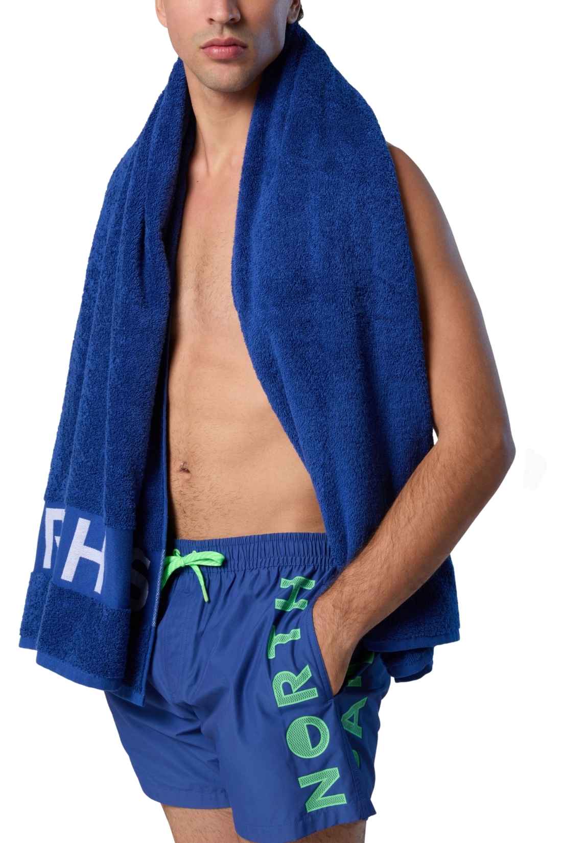 NORTH SAILS - Men's swim shorts with linear logo-1