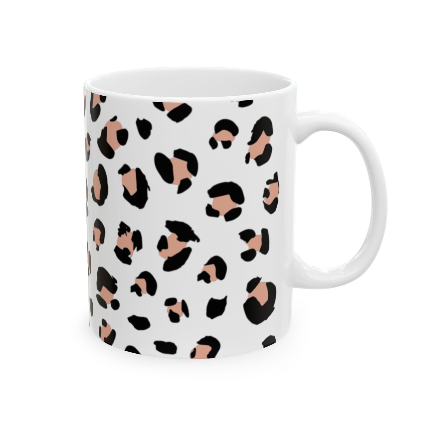 Leopard Print Ceramic Mug - Trendy Coffee Cup, Animal Print Gift, Home Decor, Kitchenware, Perfect for Birthdays, Holidays