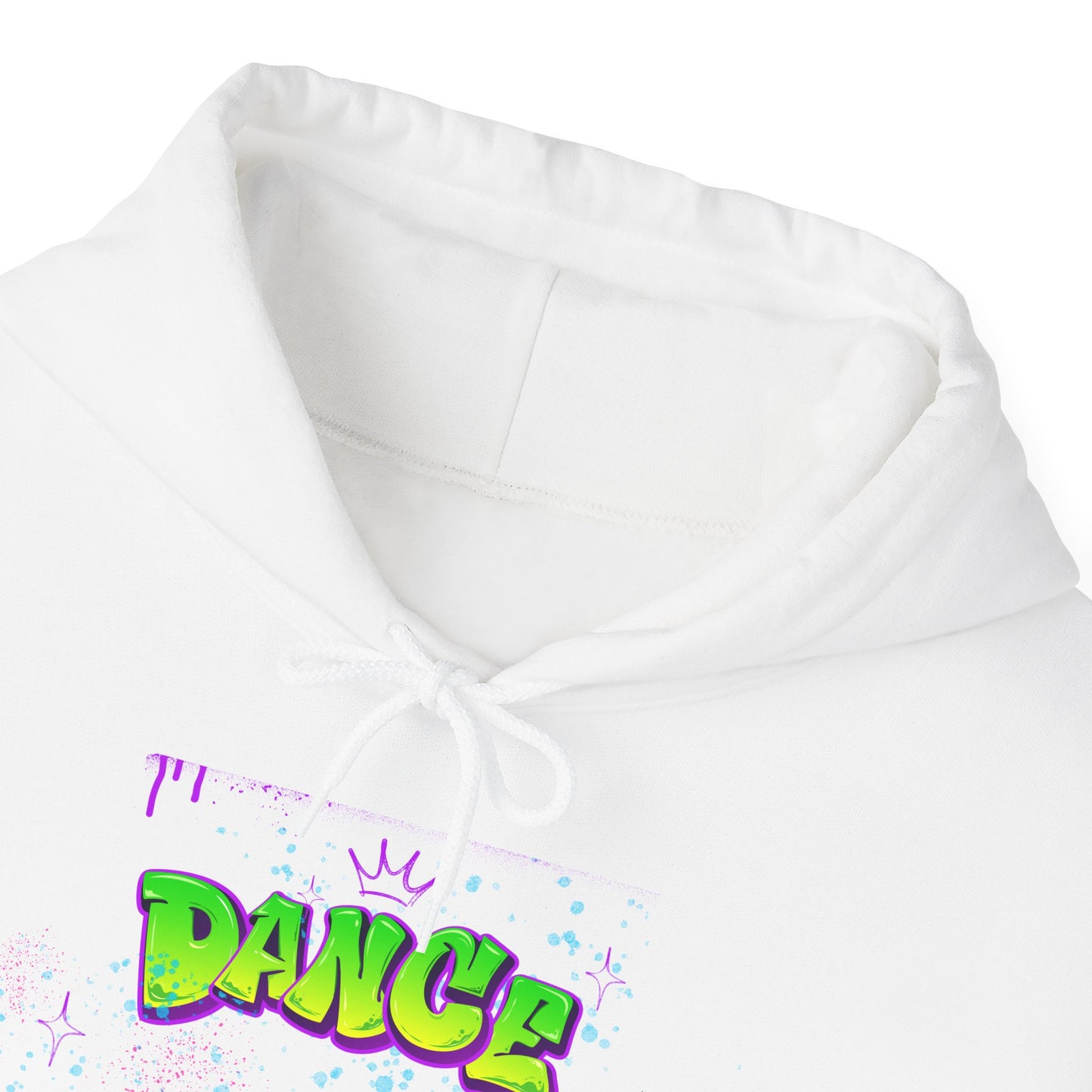 Colorful Dance Hoodie for Creative Spirits, Cozy Unisex Hooded Sweatshirt, Perfect for Parties, Dance Classes, Gifts