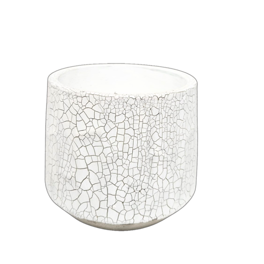 White Flower Pot Plastic Planter
